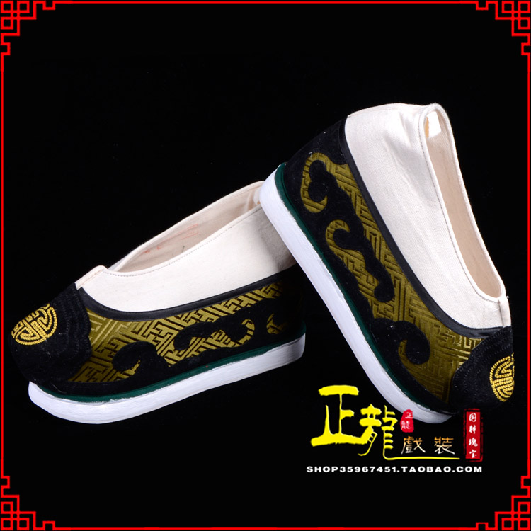 龙南戏鞋方口鞋老生鞋老旦鞋三义斋纸底内高福字履